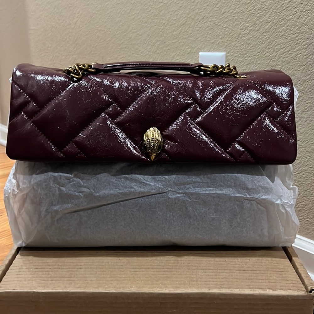 NWOT Kurt Geiger Kensington XXL in Wine, Patent